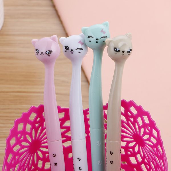

40 pcs/lot cute cat gel pen 0.5 mm black ink neutral pens stationery school office writing supplies promotional gift