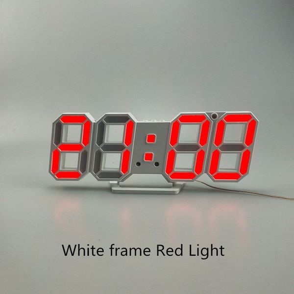 

new 3d led digital wall clock date time nightlight display table deskclocks alarm clock home living room decor modern design