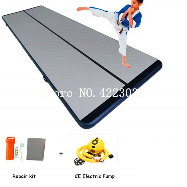 

door to door 4m /13ft inflatable gymnastics air track tumbling mat air tumbling floor mats w/electric pump
