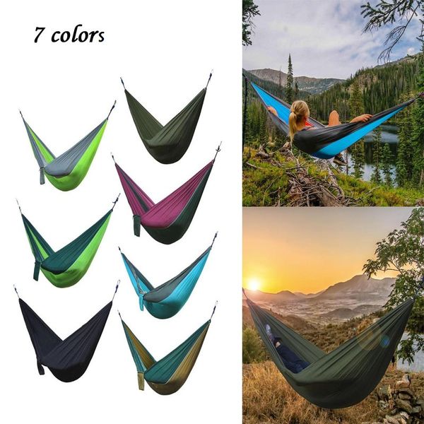 

portable hammock outdoor camping hangmat swing hunting hanging sleeping kids hanging parachute hammocks bed swing bed
