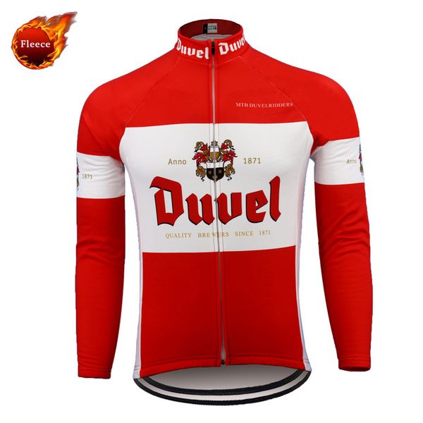 2024 Duvel пивные красные зимние флисовые велосипедные куртки ветрозащитная ветровка Термальность MTB велосипедное пальто мужская утепленная куртка