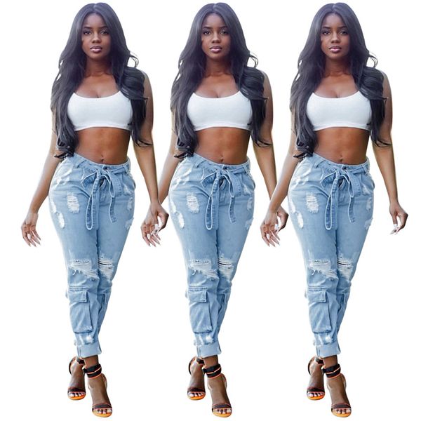 

women's the style belt will wear out jeans in 2019, Blue