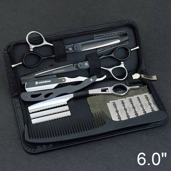 6 Stainless Steel Hair Scissors Barbers Hairdressing Scissors Kit