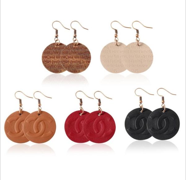 

rainbery round pu leather earrings woman flash handmade drop big earrings dangle antique looking jewelry, Silver