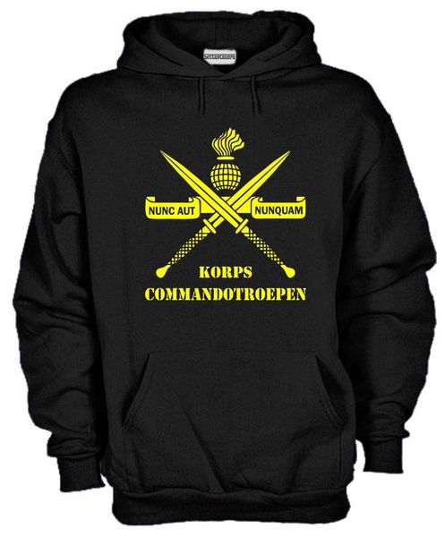 

sweatshirt hoodie kj821 korps commandotroepen special force, Black