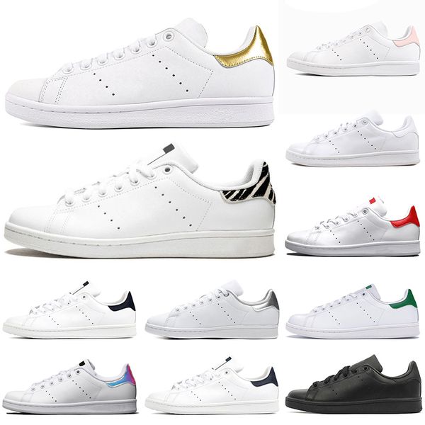 

wholesale men stan smith green triple black gold trainers sneakers women white navy blue designer flats outdoor casual shoes