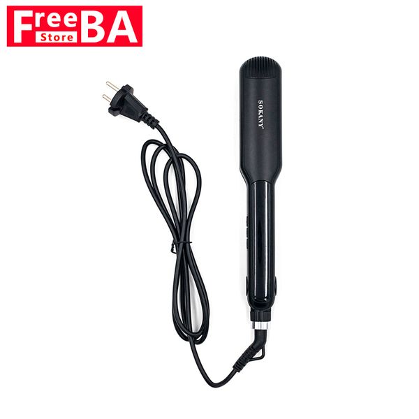

professional hair straightener tourmaline ceramic straightening iron curling irons styling waves hair straightener irons, Black