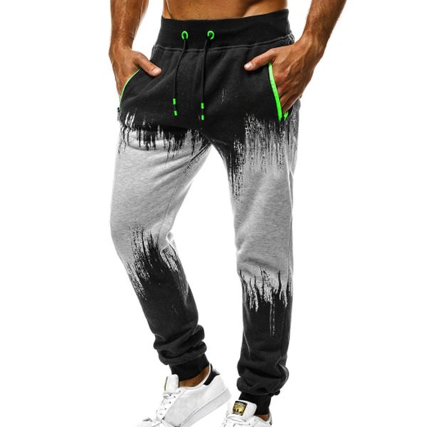 

sweatpants men's sport jogging fitness sweatpants casual loosetrousers drawstring full length pants pantalon homme 19feb14, Black