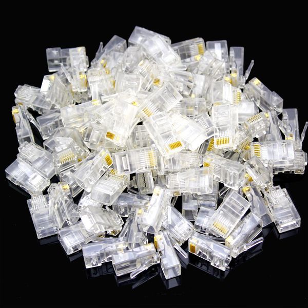 

5000pcs/lot hight quality rj45 rj-45 cat5 modular plug network connector 8p8c 8 pin 8 contacts rj45 lan modular connector