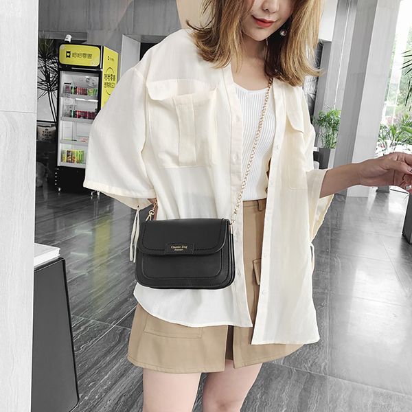 

classic fashion handbag women leather chain shoulder bag fashion wild messenger crossobdy bag small square bolsas#h20