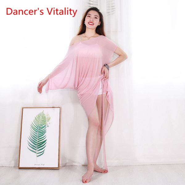 

new spring and summer water mesh fairy skirt beginner dance costume women belly dance competition dress, Black;red