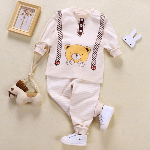 

children's colored cotton underwear suit baby spring and autumn shoulder button suit autumn trousers pure cotton baby underwear, Camo