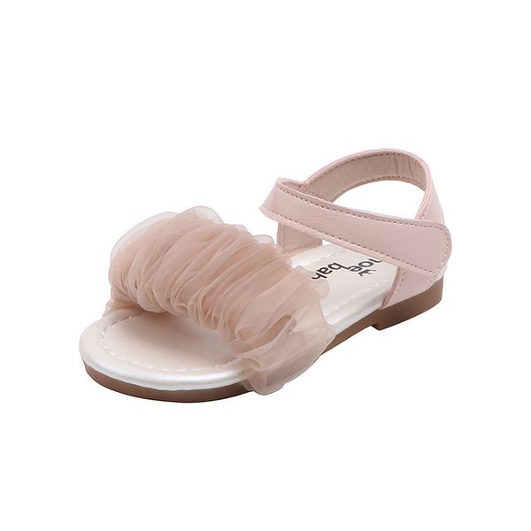 

new arrivals 2020 kids girls sandals shoes voile lace princess sandals low heels soft sole children summer shoes for girls pink, Black;red