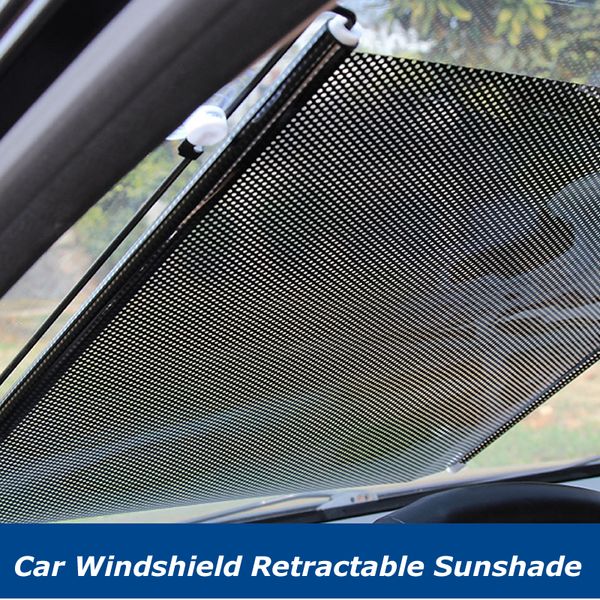 

car windshield sun shield retractable sunshade sunscreen heat insulation auto window curtain side sun shade black silver color