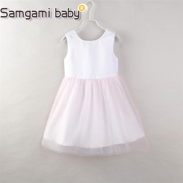 

2020 baby kids summer girls sleeveless pink princess dress, Red;yellow