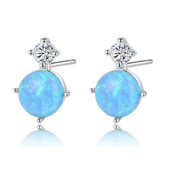 

jarry opal cute fake earrings for girls 925 silver blue fire opal earring studs fine jewelry brincos para as mulheres se0223, Golden;silver