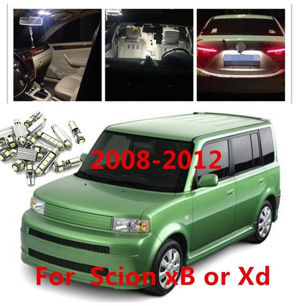 

loaut 8pcs white car led light bulbs interior package kit for scion xb or xd 2008-2012 dome lights license plate light map