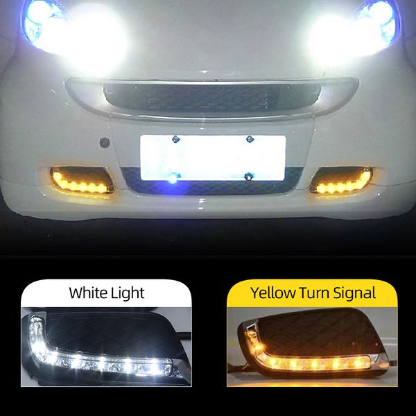 2 pezzi per il benz Smart ForTwo 2008 2009 2010 2011 LED AUTO DRL Daytime Running Lights Daylight segnale Fendinebbia luce guida