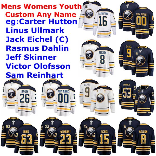 

buffalo sabres jerseys womens carter hutton jersey linus ullmark sam reinhart victor olofsson jeff skinner hockey jerseys custom stitched, Black;red