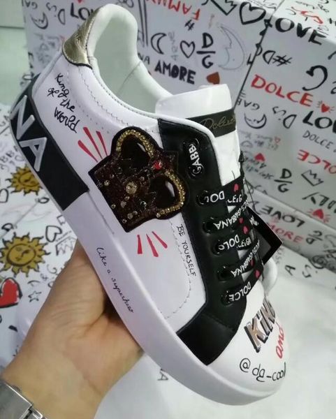 

2019 New Original Shoe Box Designer Famous Branded Men Womens Animal Embroidery High Top Shoes Lace-up Sneakers Plus