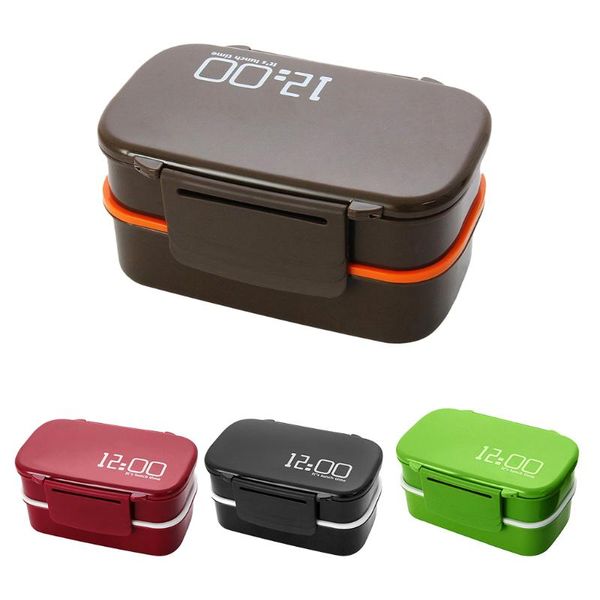 

double layer plastic separate lunch box microwave bento container