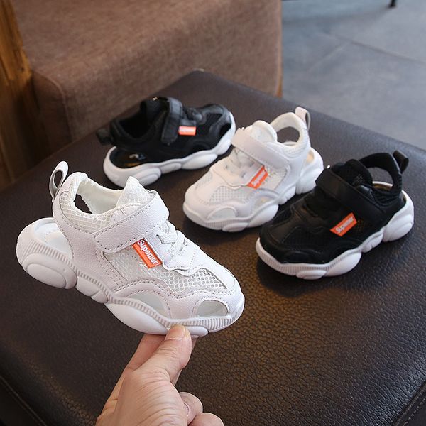 

2019 sandals male girl hollow out sandals non-slip single shoe ventilation net shoes, Black;red