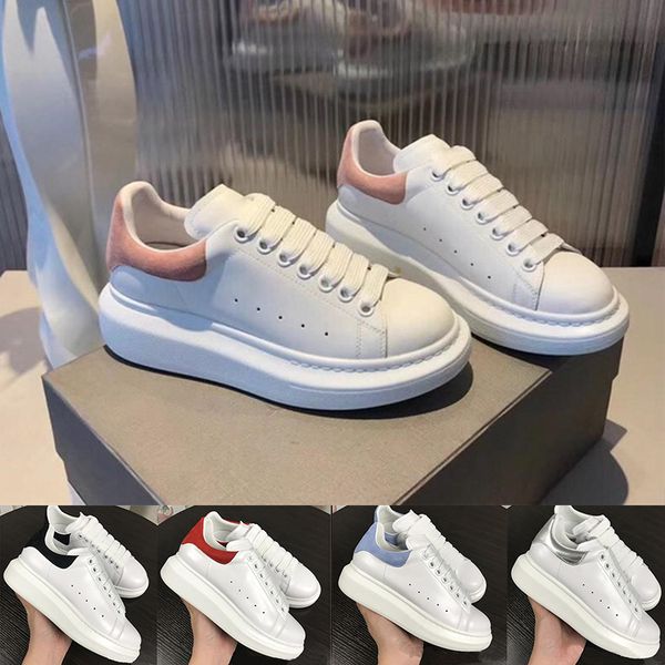 

With Box High Quality Fashion Oversize Luxury Shoes 2019 Mens Womens Designer luxury White Leather Platform Bottoms Casual Trainers Shoes
