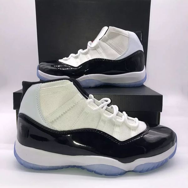 

11s concord number 45 xi 11 men women basketball shoes 378037-100 white black dark concord mens womens sports sneakers 36-47