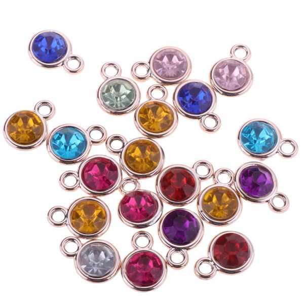 

wholesale 20pcs alloy acrylic charms pendents diy jewelry making findings, Golden