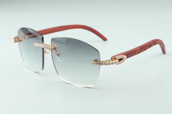 

sunglasses new natural diamonds fashion large pure t4189706-a4 tiger wooden glasses direct factory temples, quality, White;black