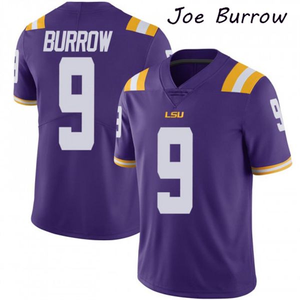 

men's kary vincent jr. lsu tigers joe burrow justin jefferson jonathan giles purple college football jersey, Black