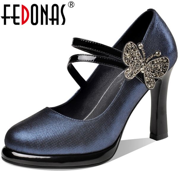 

fedonas new women butterfly decoration pumps supper high heels shoes summer sheepskin leather pumps night club shoes woman, Black