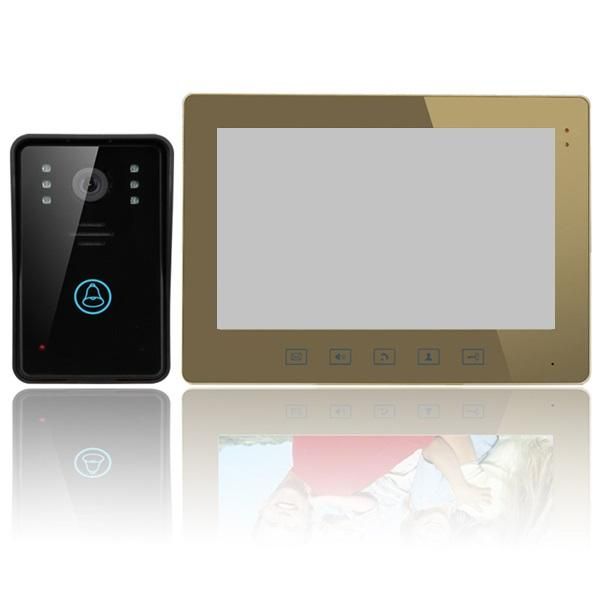 

ennio sy1001a-mj11 10inch video door phone intercom doorbell touch button remote unlock night vision