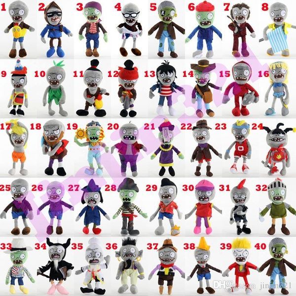 

40 styles vegetable plush dolls 30cm classic game dolls zombie plush toys cute simulation doll kids gift