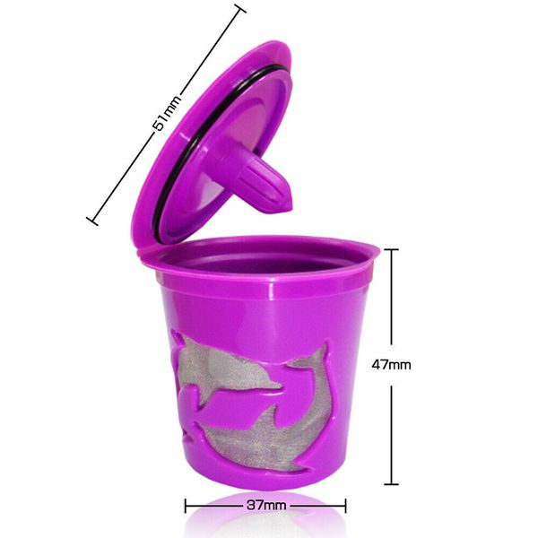 

3pc stainless steel refillable coffee pods capsule reusable filter keurig k-cups