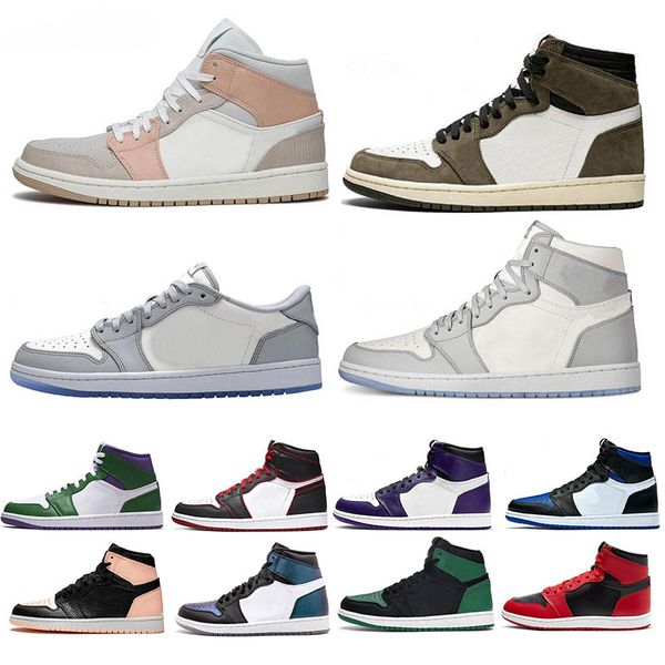 

1 1s jumpmen women men basketball shoes high og royal black toe crimson tint bloodline incredible hulk mid milan twist sport sneakers