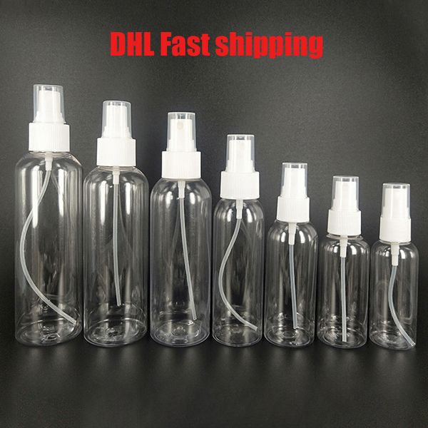 

dhl 30/50/60/100ml refillable bottles travel transparent plastic perfume bottle atomizer empty small spray bottle toxic and safe