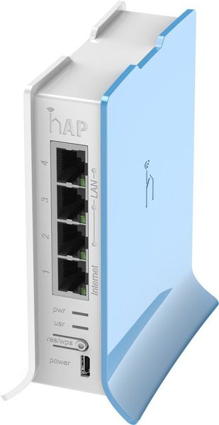 

mikrotik rb941-2nd-tc hap lite 32mb 4 x 10/100 2.4ghz 802.11b/g/n 2x2 osl4 2.4g wi-fi router