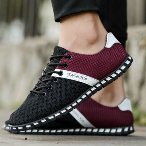 

new style fashion men casual mesh comfortable breathable sneakers flat shoes lightweight shoes