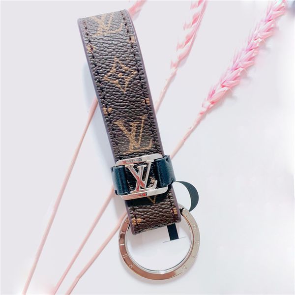 

роскошные подлинная кожа автомобилей key chain печати письмо брелок в качестве подарков моды двери брелок key аксессуары, Silver