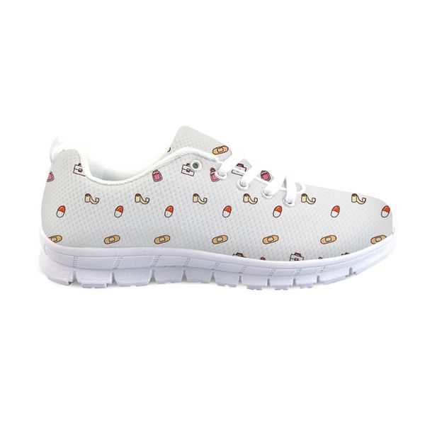 

thikin cute tiny print flat shoes for women ladies travel lace-up sneakers mesh footwear girls spring daily zapatos mujer, Black