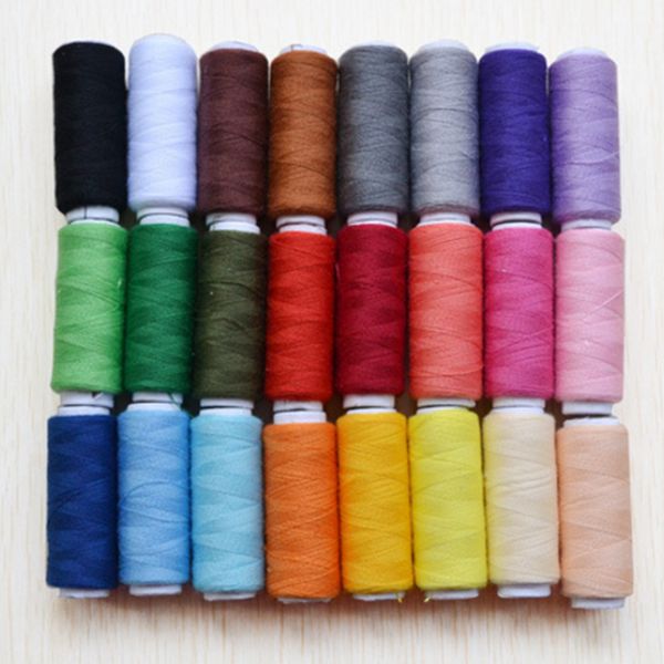 

24 colours 200 yards polyester sewing threads embroidery machine sewing thread craft patch cloth garment supplies accessories, Black;white