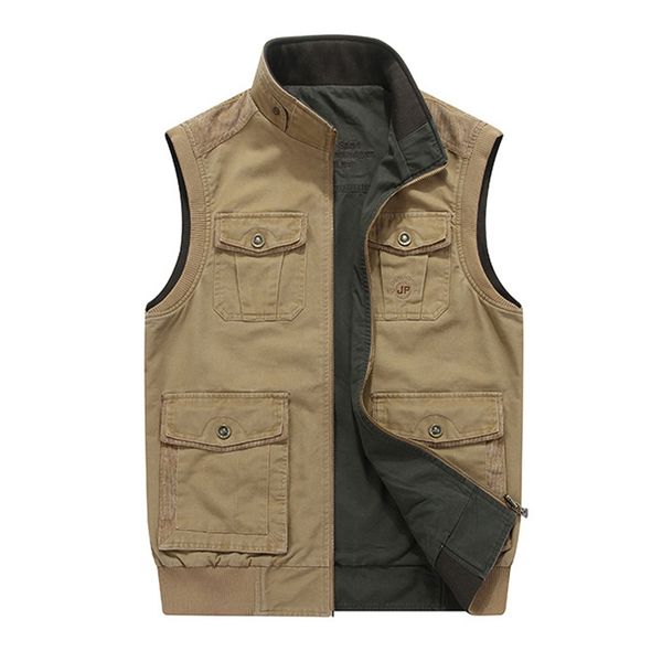 

coat men vest male multi-pocket double-side wear casual vest cotton gilet homme plus size 8xl hombre men spring clothing, Black;white