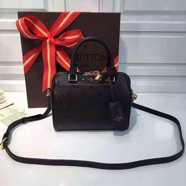 

m42397 empreinte embossed leather handbag speedy 20 handbag oxidized real leather iconic shoulder bag totes cross body business package