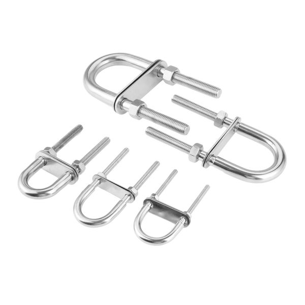 Marine Rigging M8*100 Stern Eye U-Bolt 304 Stainless Steel Boat Bow