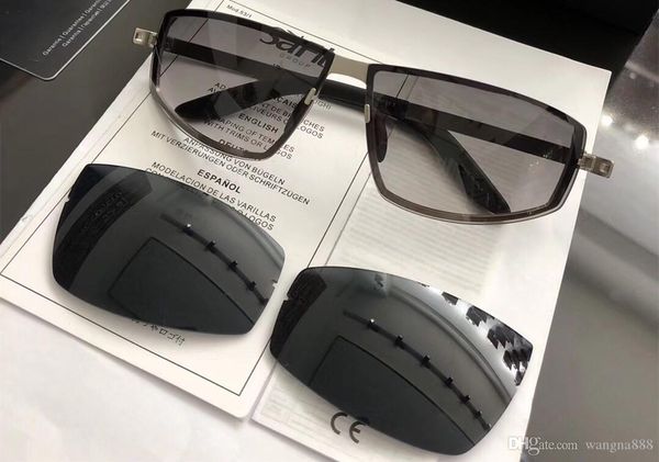 

authentic 8417 luxury fashion colour film men sunglasses high-grade plate frame eyeglasses come with case, White;black