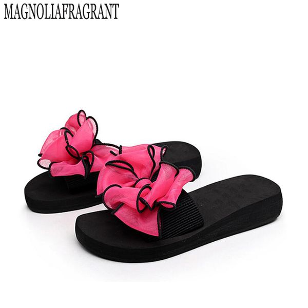 

2017 new summer bohemia women sandals slippers flip flops rainbow leopard muffin sandals home shoes wedge heels beach 1, Black