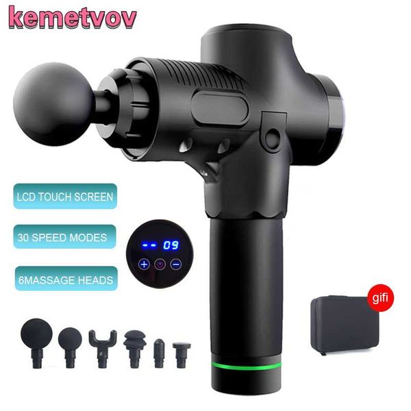

massage gun cordless percussion massager quiet powerful 6 head deep vibration muscle relaxation fitness equipment 1200-3300r/min