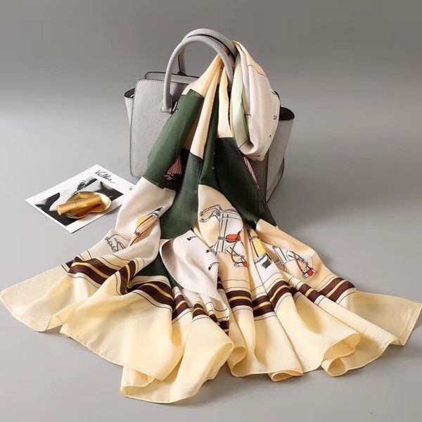 

1designer шелковый шарф мода человек женская роскошь 4 сезона шаль шарф бренд шарфы размер около 180x90cm 4 цвета опционально, Blue;gray
