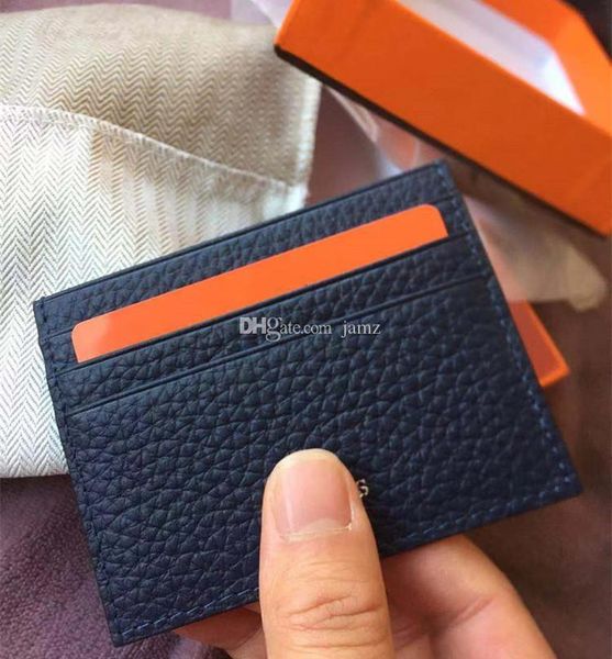 

real ps magic wallet ultra-thin real leather card holder fashion design men/women credit card holder slim bank id card case with box